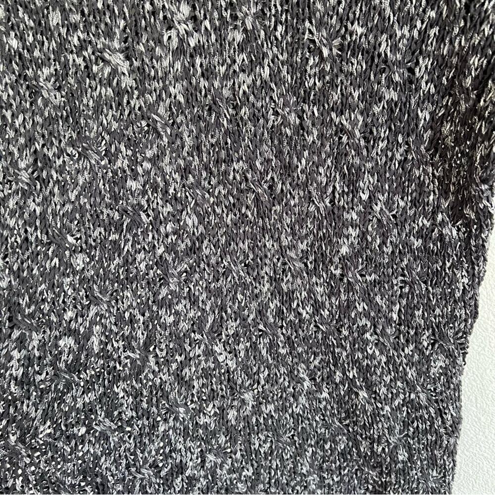 Eileen Fisher Ribbon Yarn Black Short Sleeve‎ Sweater - Picture 5 of 14